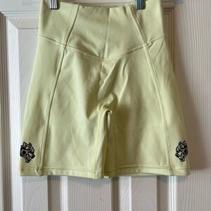 Darc Sport Women's Light yellow Shorts with Darc Sports Wolf Design